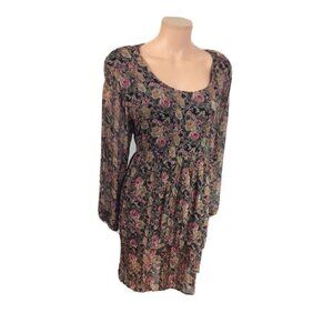 MARISOL Floral Boho Dress Womens Medium